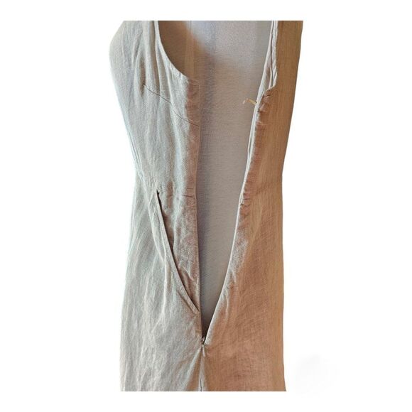 NWOT Tahari 100% Linen Sleeveless Belted Dress with Pockets Size 4 - Picture 9 of 16